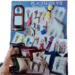 Artistic Needle Placemats VII Spring Flowers Cross Stitch Pattern A Jensen Arts